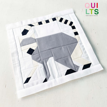 Lemur – PDF Quilt Block Anleitung