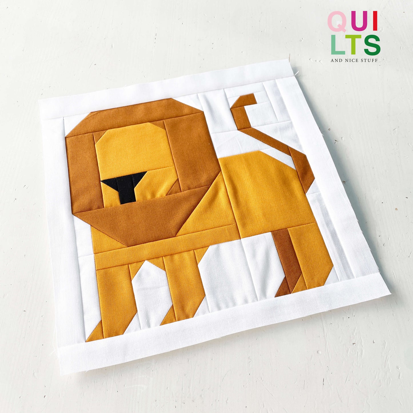 Löwe – PDF Quilt Block Anleitung