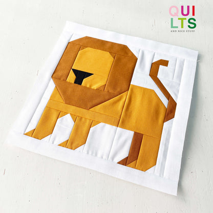 Löwe – PDF Quilt Block Anleitung