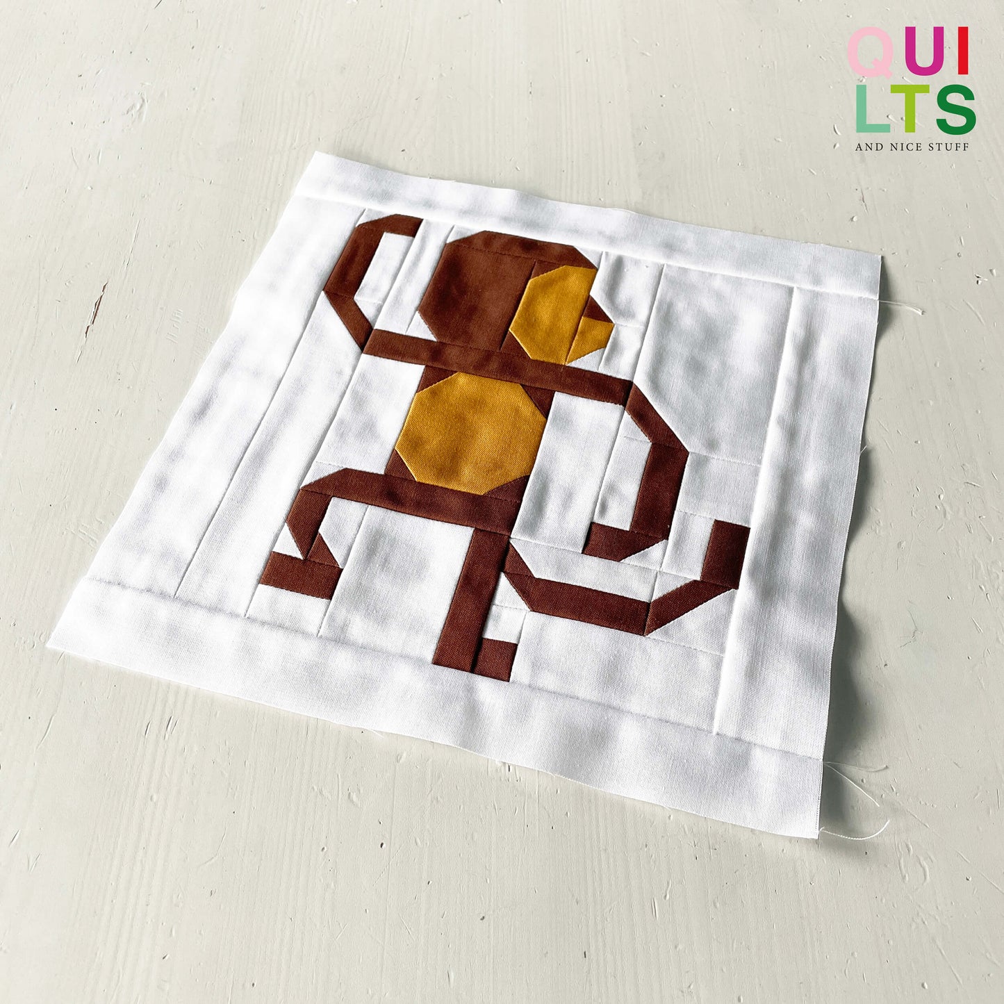 Affe – PDF Quilt Block Anleitung