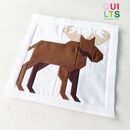 Elch – PDF Quilt Block Anleitung