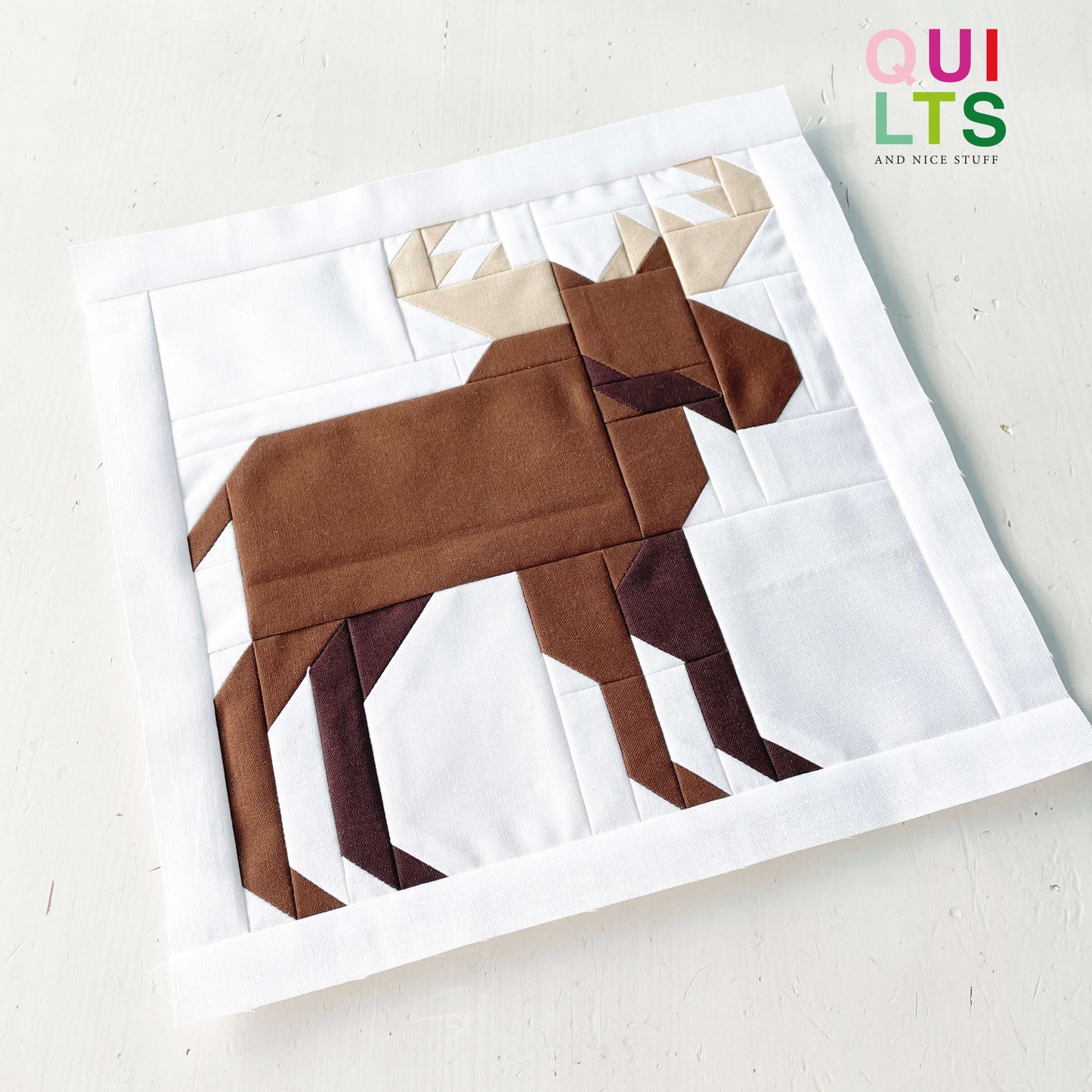 Elch – PDF Quilt Block Anleitung