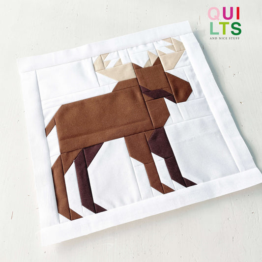 Moose – PDF Quilt Block Pattern