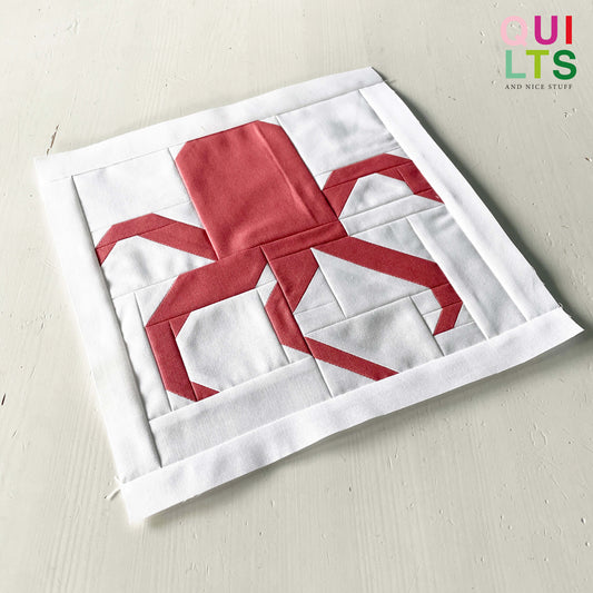 Tintenfisch / Oktopus – PDF Quilt Block Anleitung