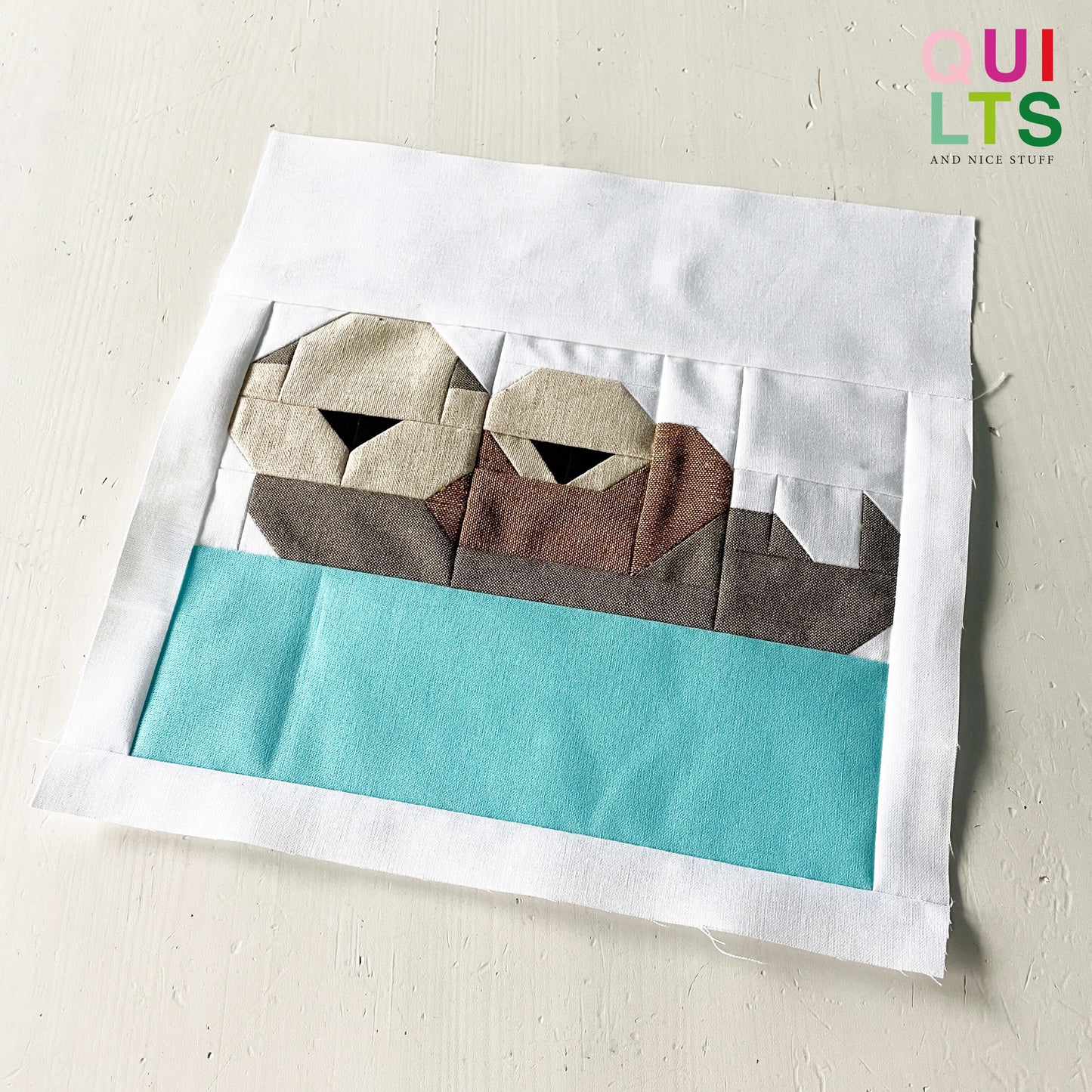 Otter – PDF Quilt Block Pattern
