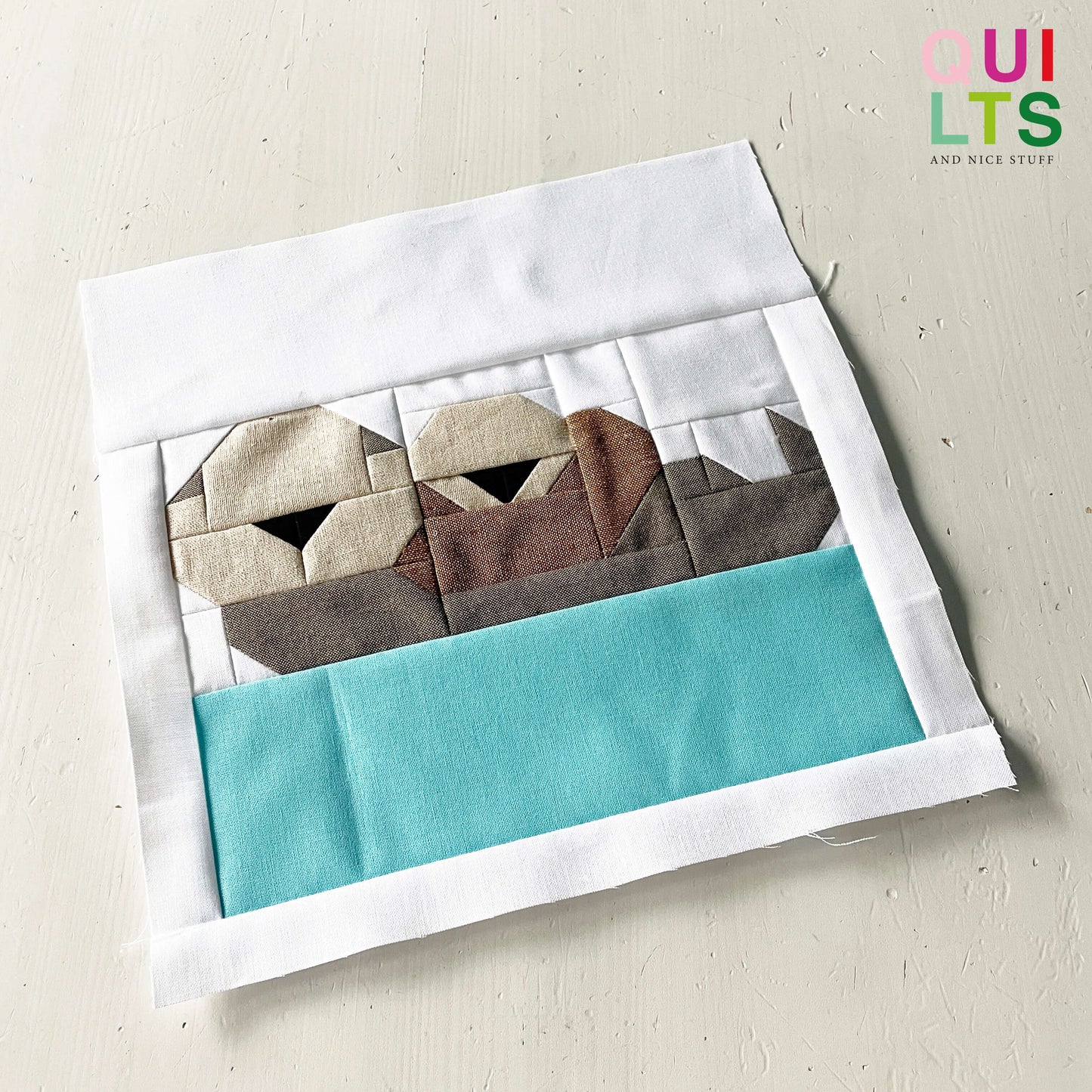 Otter – PDF Quilt Block Pattern