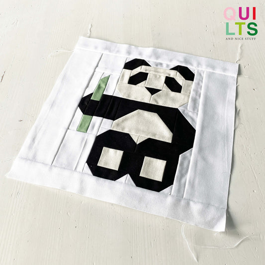 Pandabär – PDF Quilt Block Anleitung
