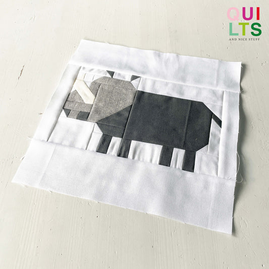 Nashorn – PDF Quilt Block Anleitung