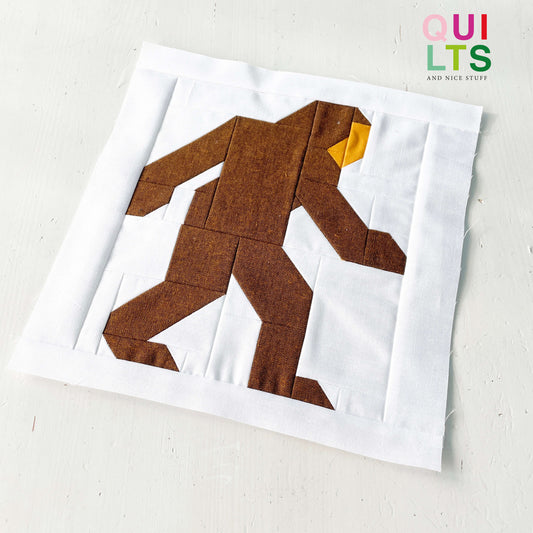 Sasquatch / Bigfoot – PDF Quilt Block Pattern