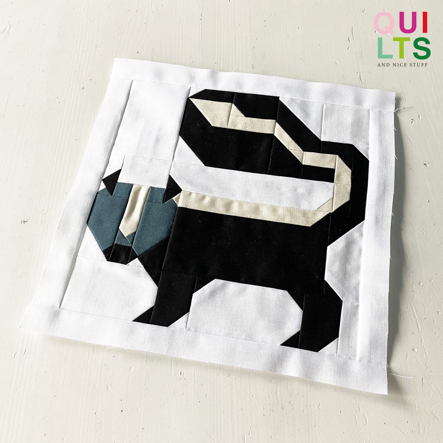 Stinktier – PDF Quilt Block Anleitung