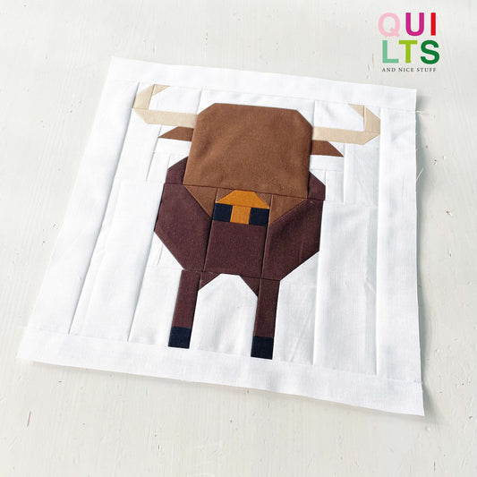 Water Buffalo – PDF Quilt Block Pattern