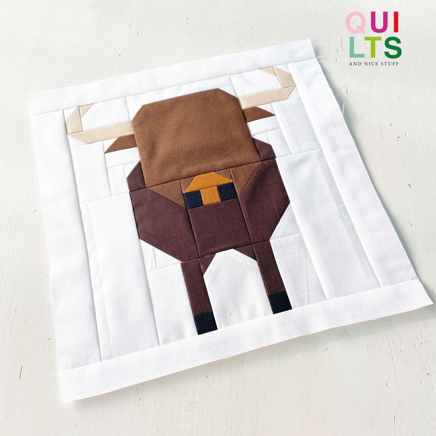 Wasserbüffel – PDF Quilt Block Anleitung