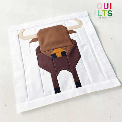 Wasserbüffel – PDF Quilt Block Anleitung