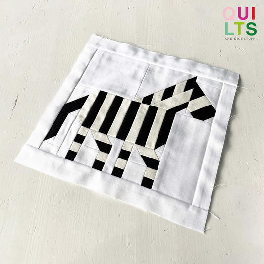 Zebra – PDF Quilt Block Anleitung