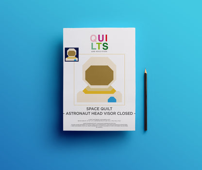 Astronaut Head Visor Closed – PDF Quilt Block Pattern