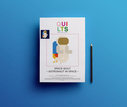 Astronaut in Space – PDF Quilt Block Pattern