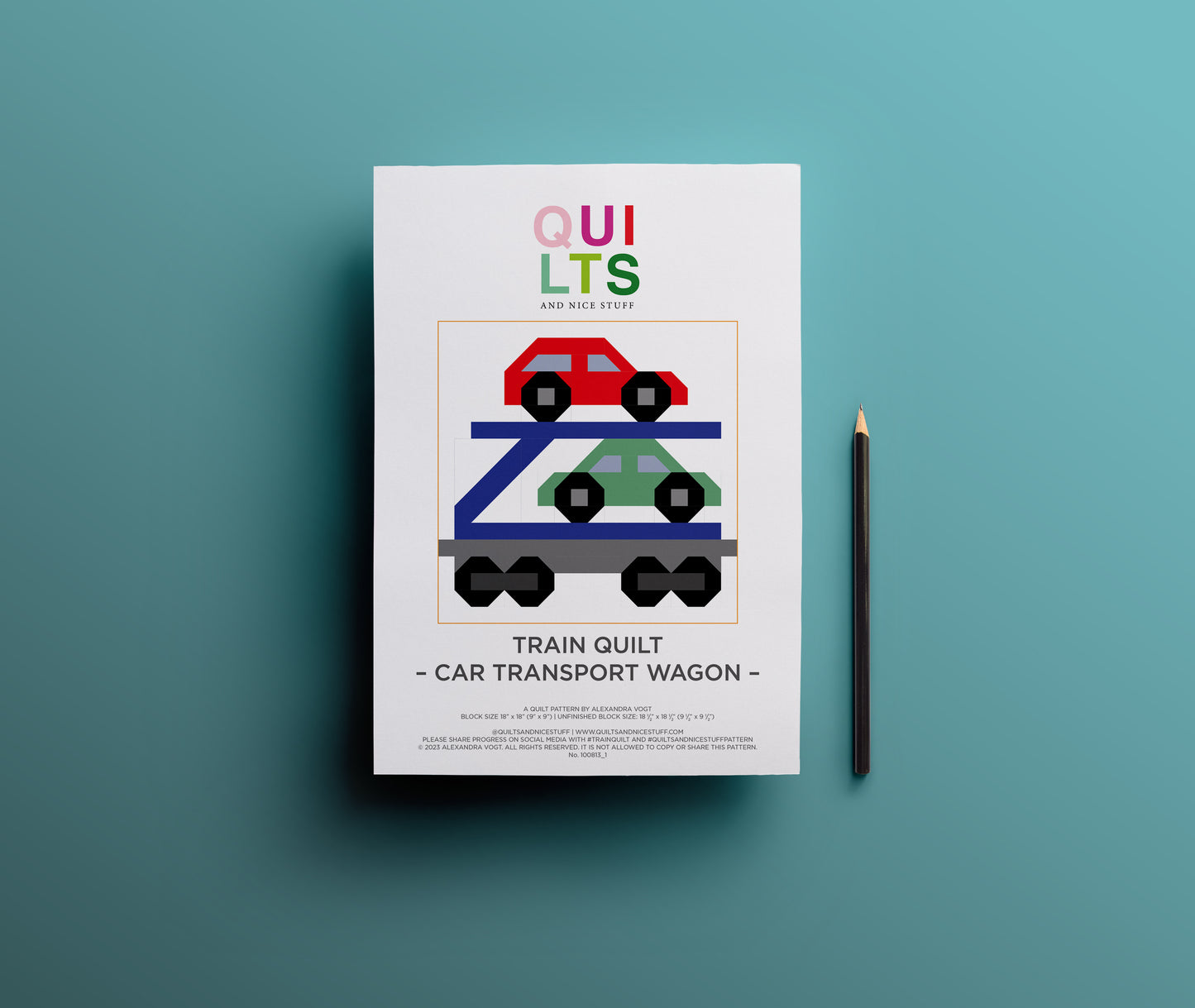 Autotransportwaggon – PDF Quilt Block Anleitung