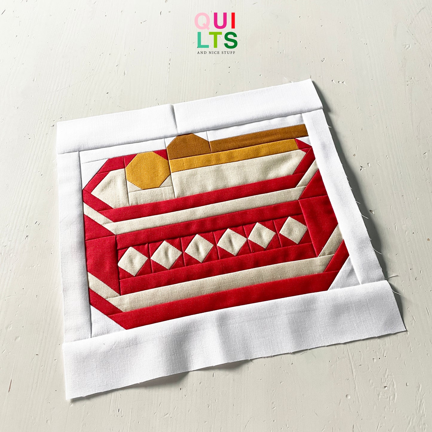 Spielzeugtrommel – PDF Quilt Block Anleitung