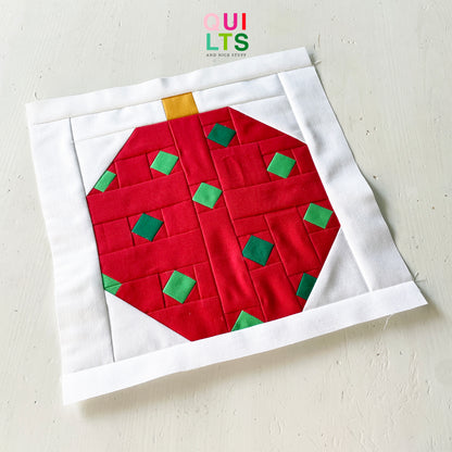 Weihnachtsbaumkugel 6 – PDF Quilt Block Anleitung