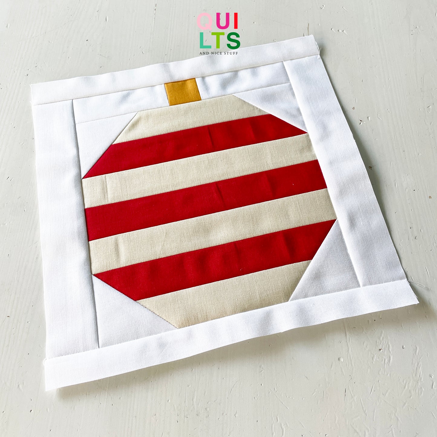 Weihnachtsbaumkugel 7 – PDF Quilt Block Anleitung