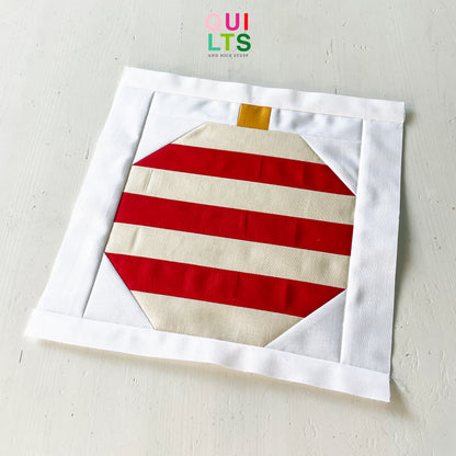 Weihnachtsbaumkugel 7 – PDF Quilt Block Anleitung