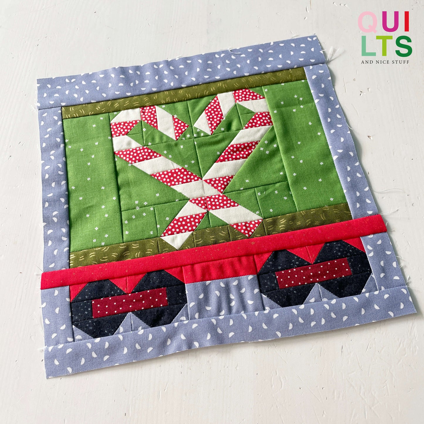 Zuckerstangenherz Waggon – PDF Quilt Block Anleitung