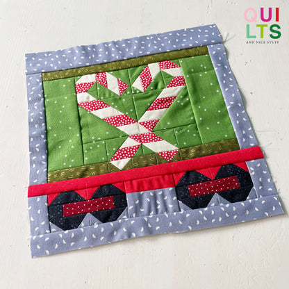 Zuckerstangenherz Waggon – PDF Quilt Block Anleitung