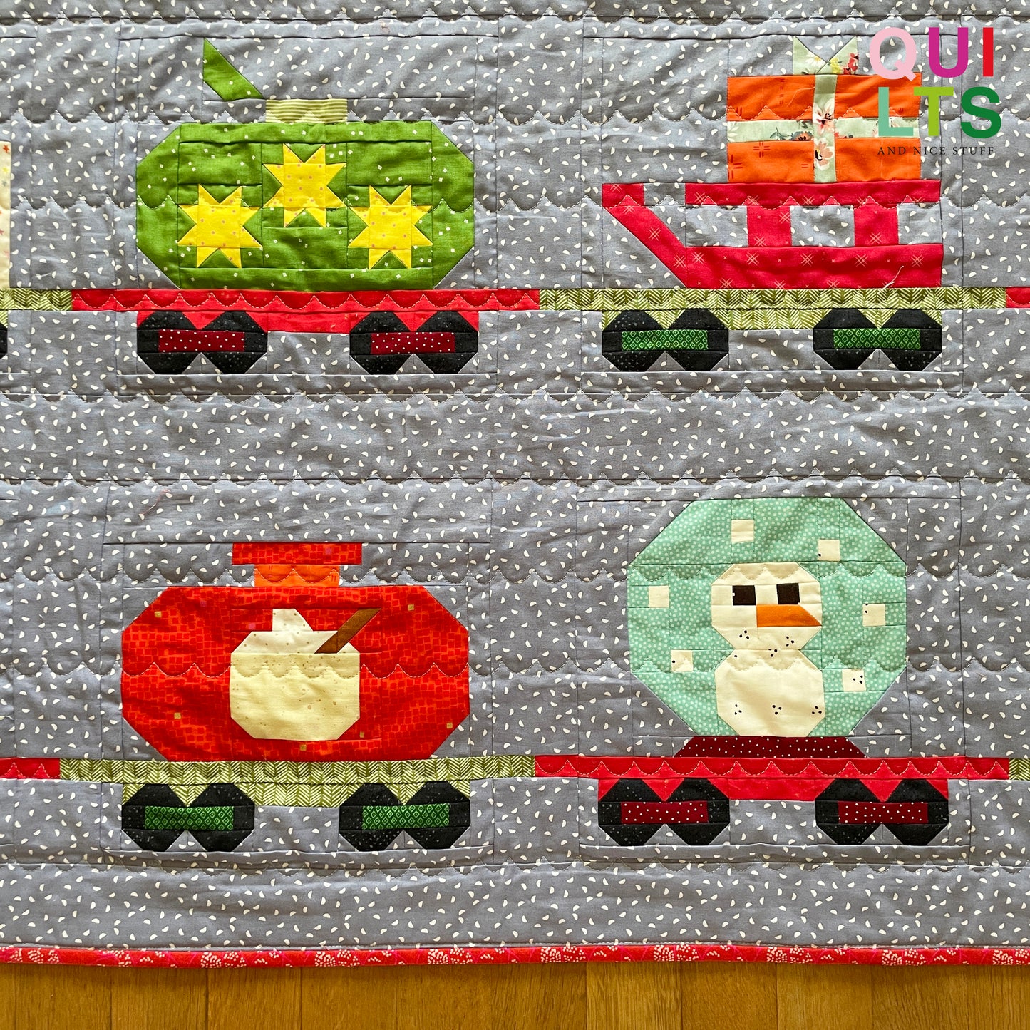 Snowman Snow Globe Wagon – PDF Quilt Block Pattern