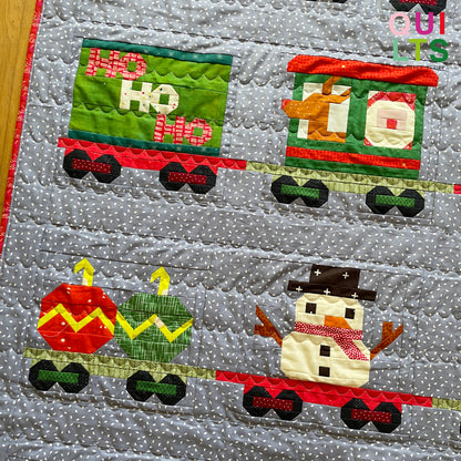 Tree Ornaments Wagon – PDF Quilt Block Pattern