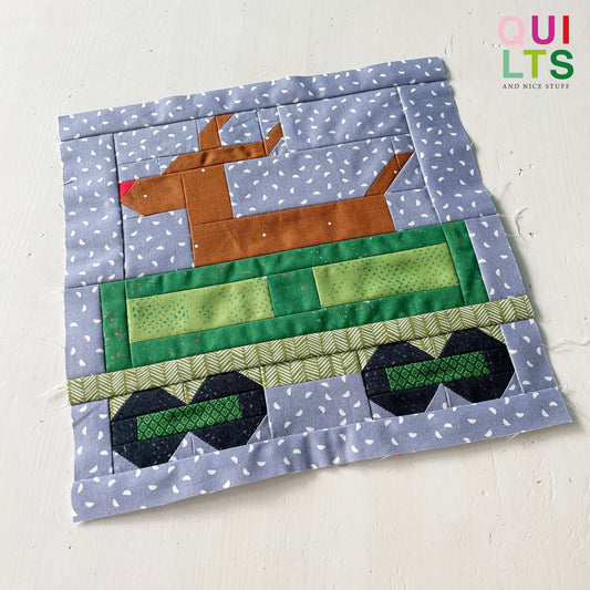 Rentier Waggon – PDF Quilt Block Anleitung