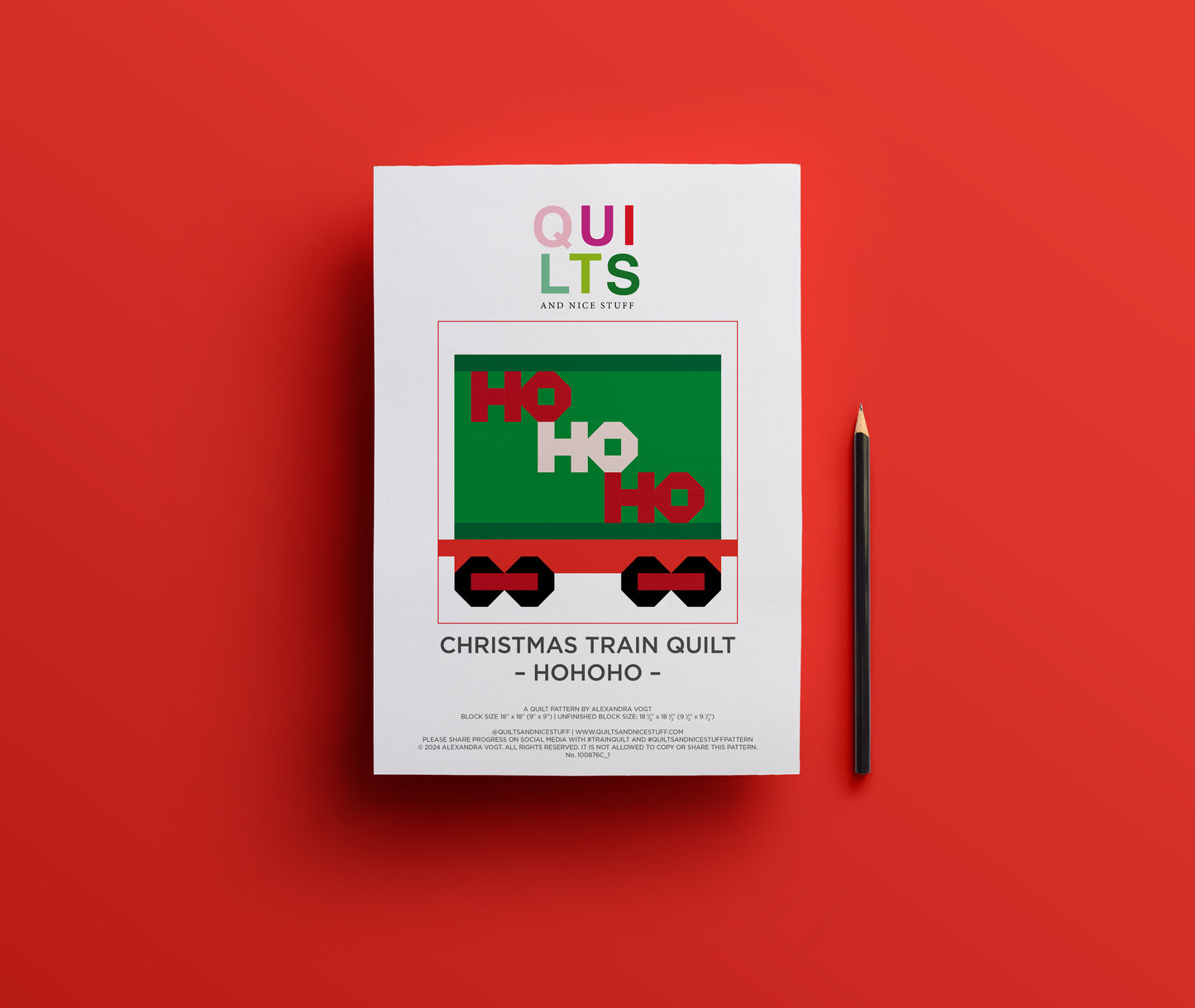 HoHoHo Waggon – PDF Quilt Block Anleitung