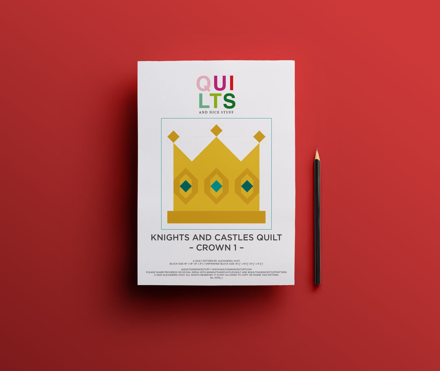 Crown 1 – PDF Quilt Block Pattern