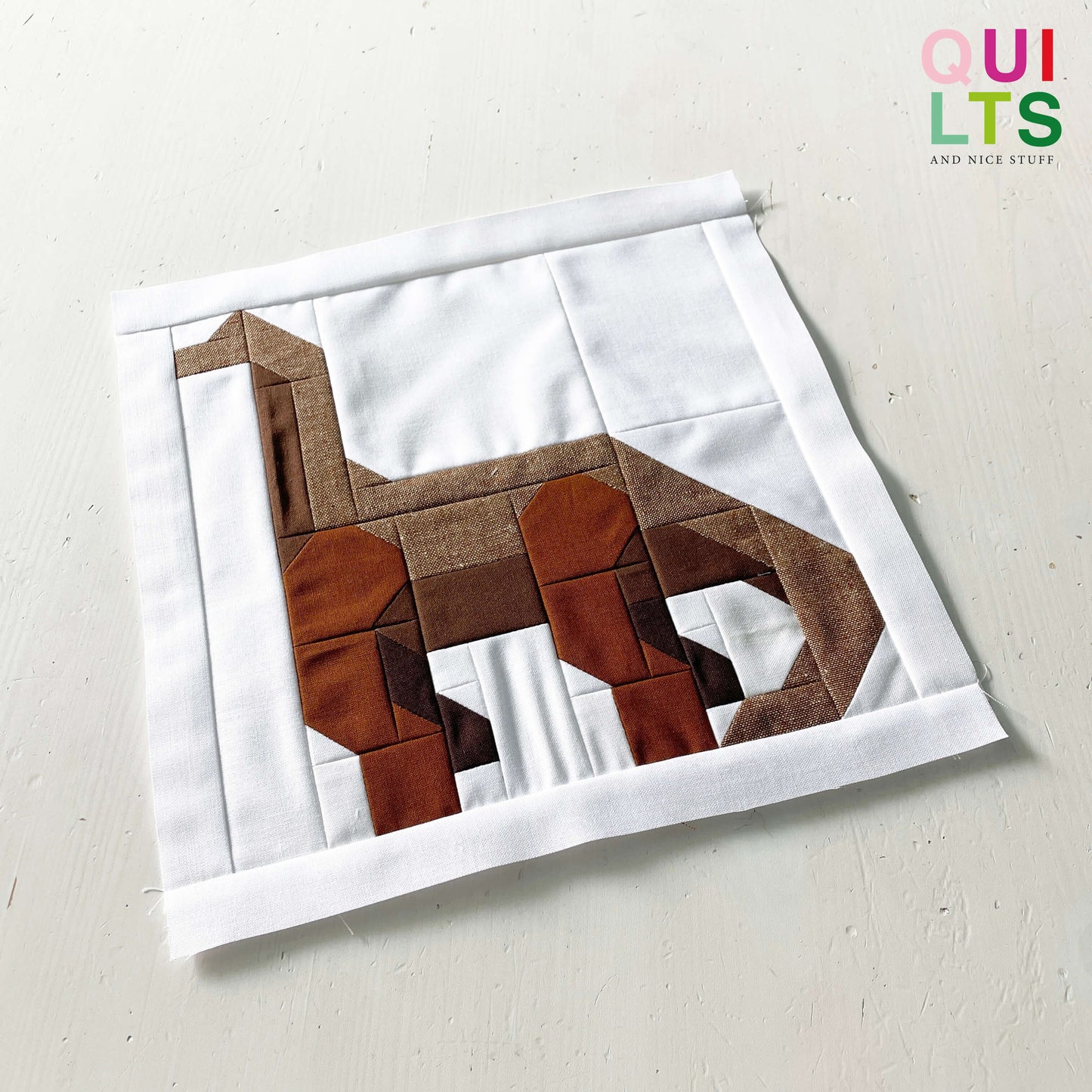 Brachiosaurus – PDF Quilt Block Anleitung