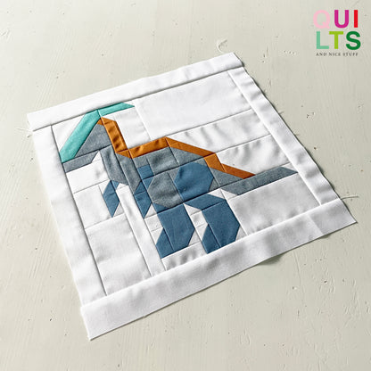 Parasaurolophus – PDF Quilt Block Anleitung