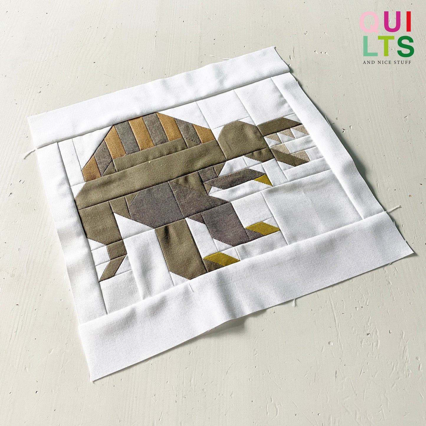 Spinosaurus – PDF Quilt Block Anleitung