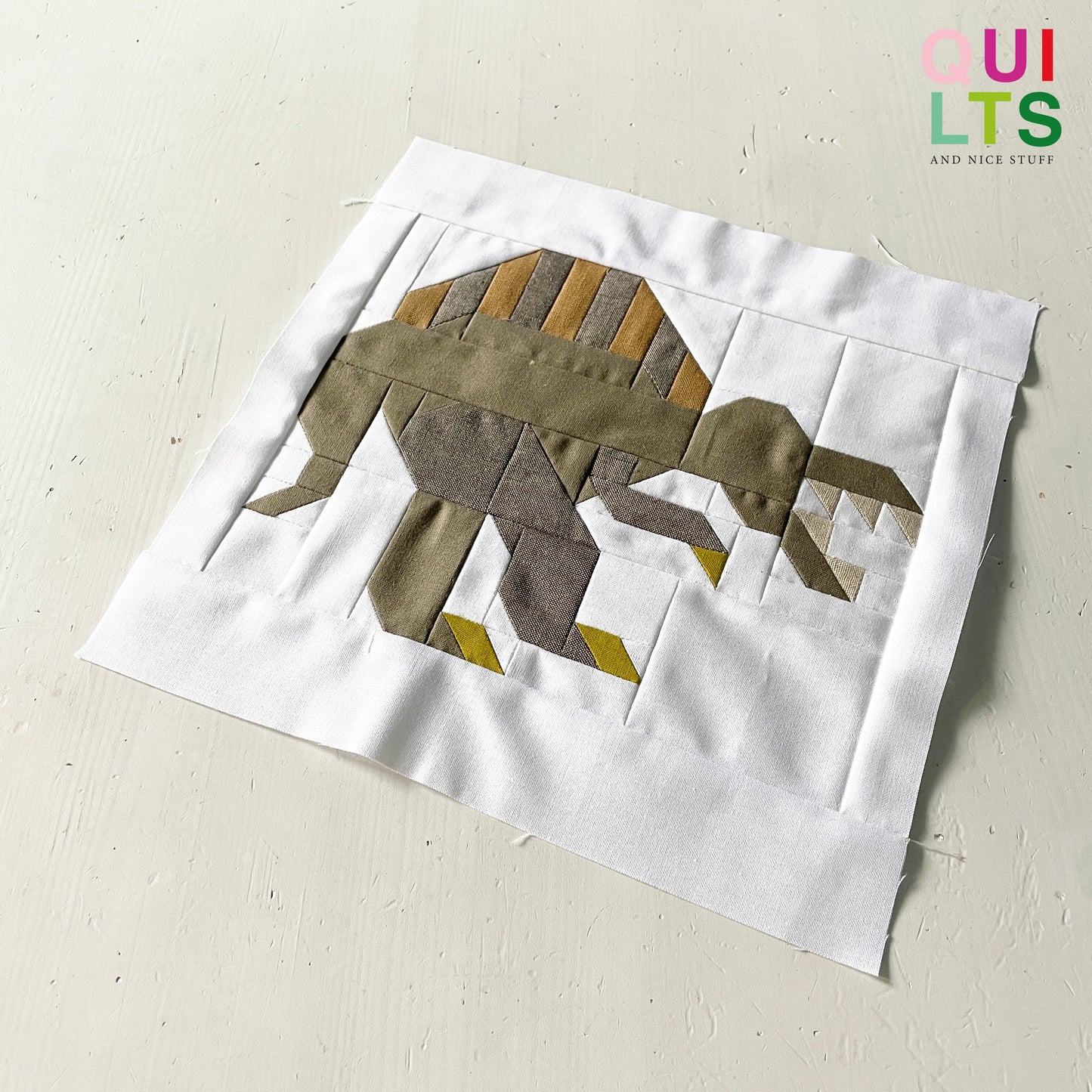 Spinosaurus – PDF Quilt Block Anleitung