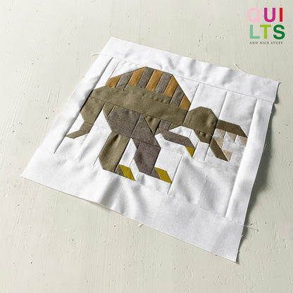 Spinosaurus – PDF Quilt Block Anleitung