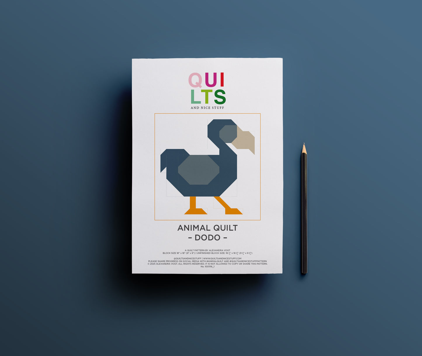 Dodo – PDF Quilt Block Anleitung