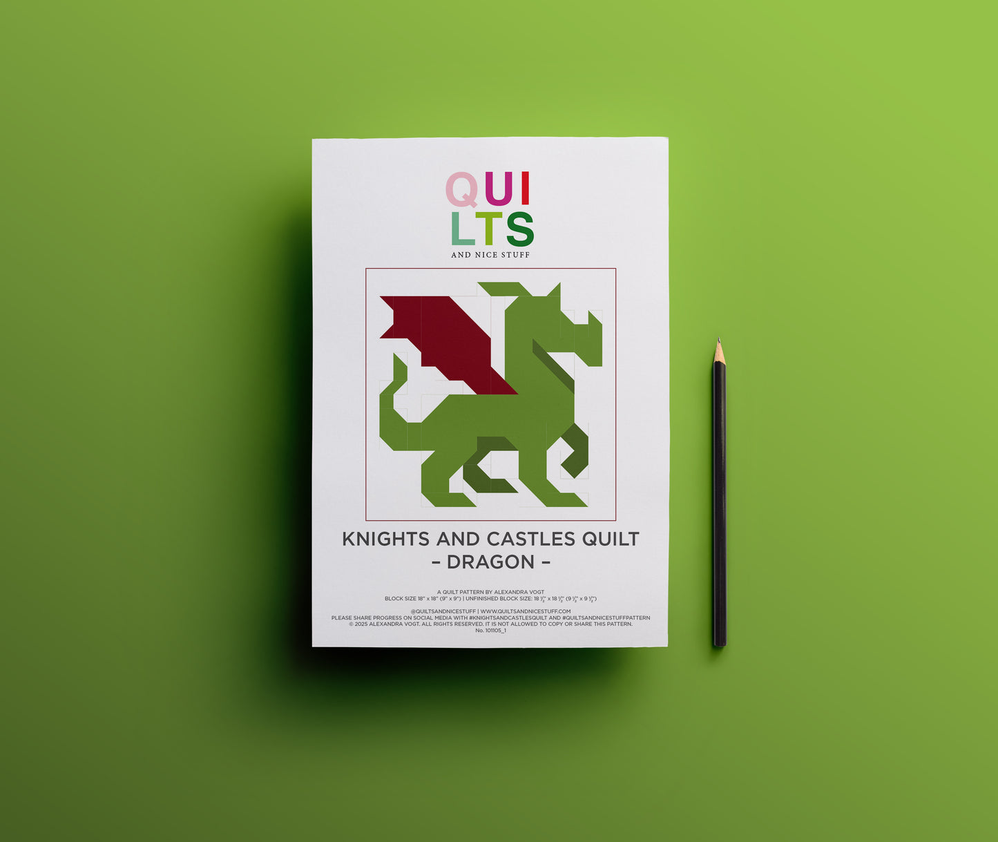 Dragon – PDF Quilt Block Pattern