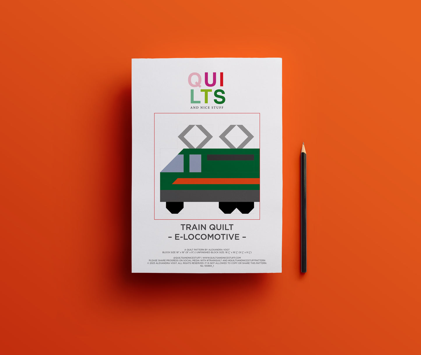 E-Lokomotive 1 – PDF Quilt Block Anleitung