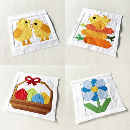 PDF Anleitungspaket – 32 Oster-Quilt Blöcke