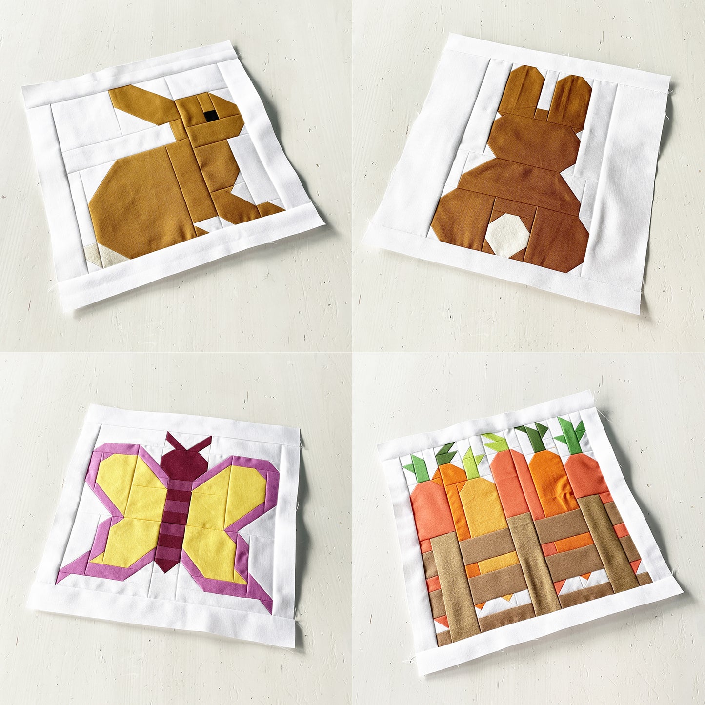 PDF Anleitungspaket – 32 Oster-Quilt Blöcke