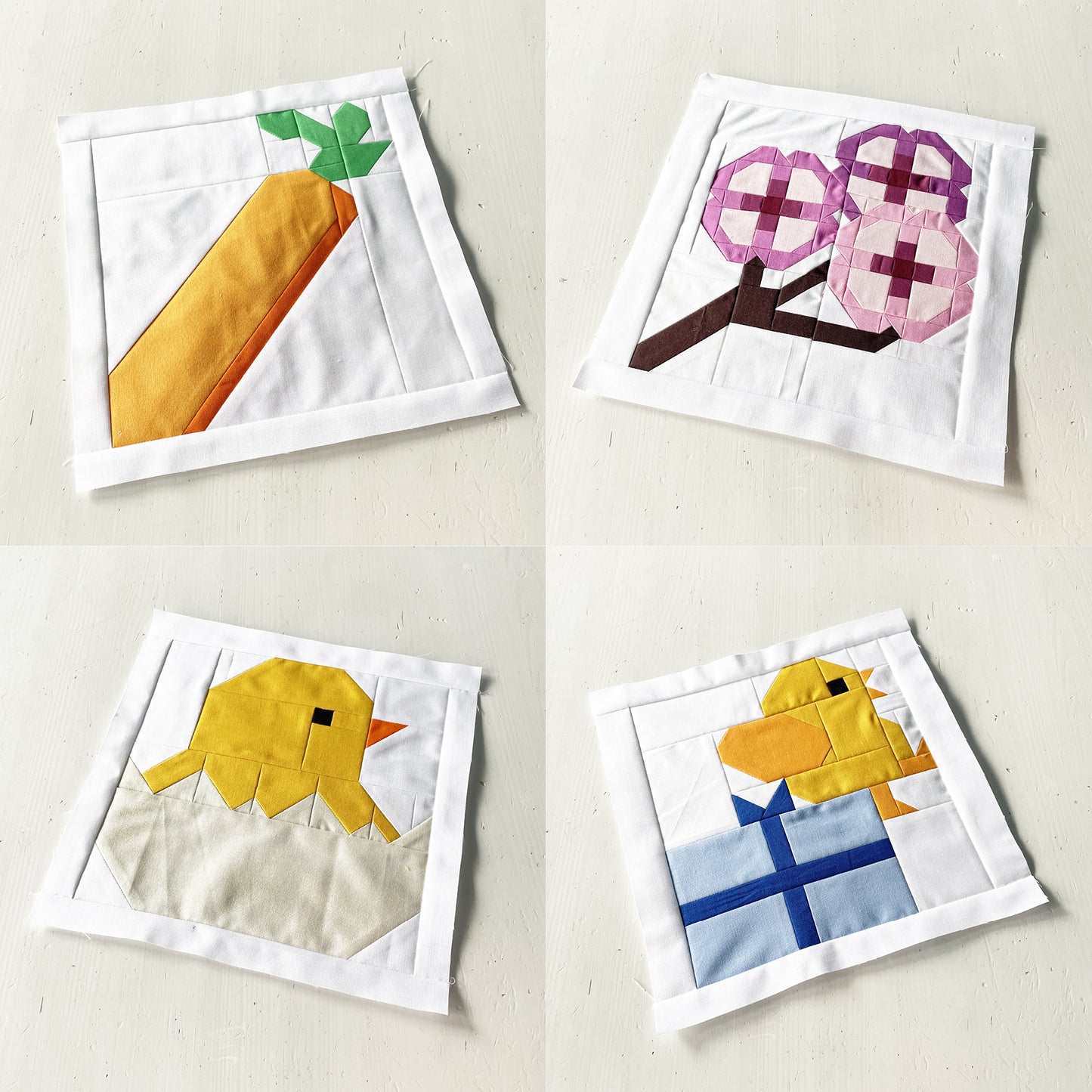 PDF Anleitungspaket – 32 Oster-Quilt Blöcke