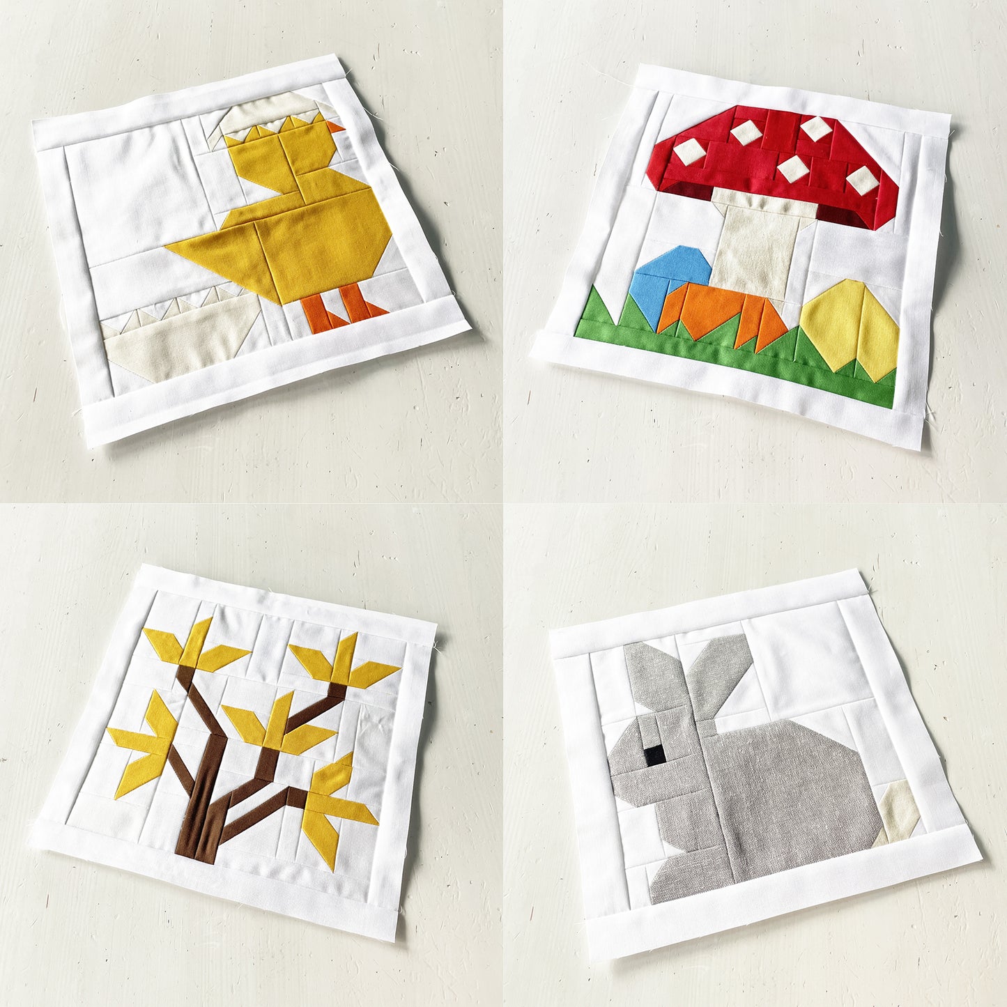 PDF Anleitungspaket – 32 Oster-Quilt Blöcke