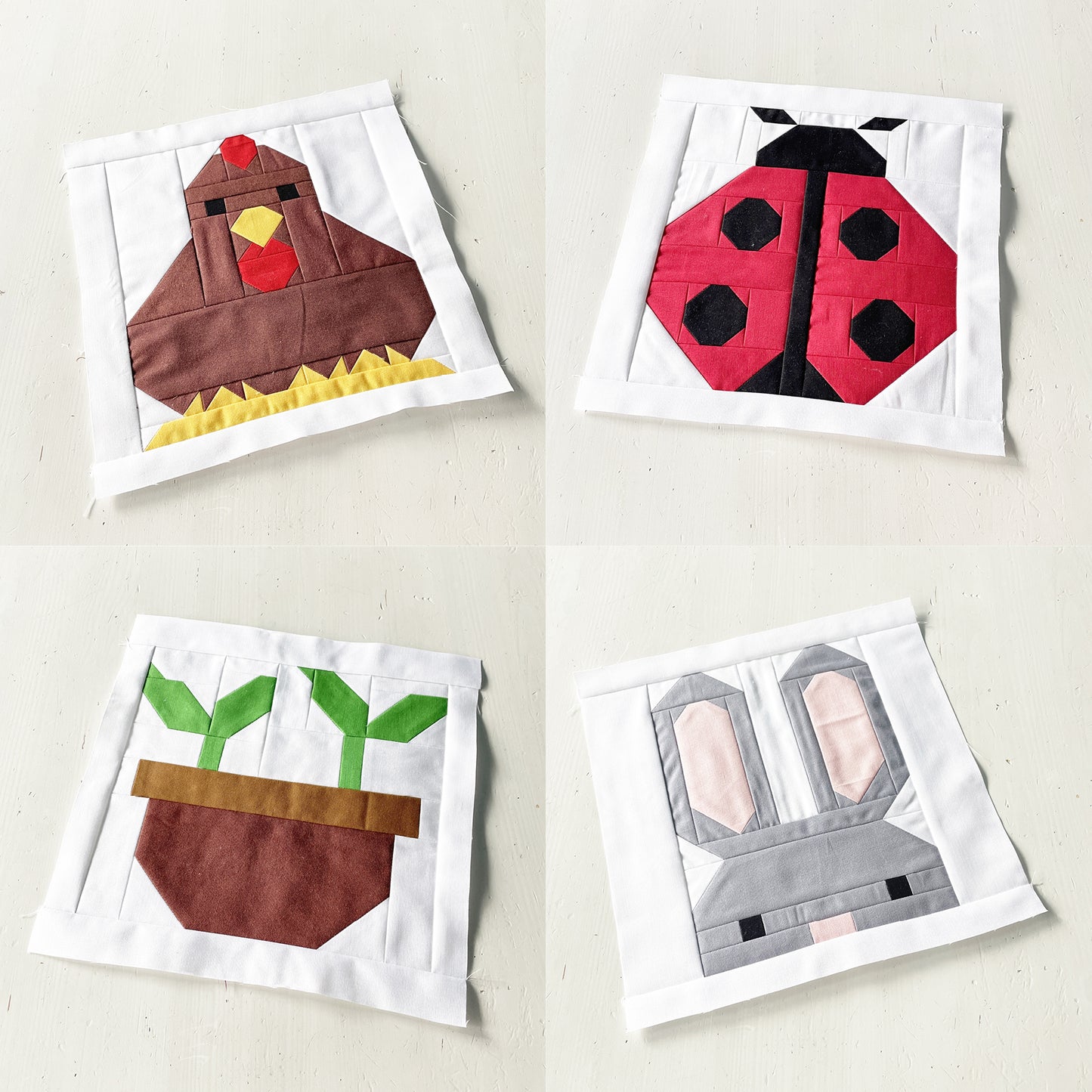 PDF Anleitungspaket – 32 Oster-Quilt Blöcke