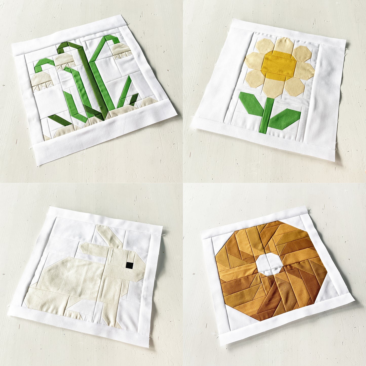 PDF Anleitungspaket – 32 Oster-Quilt Blöcke