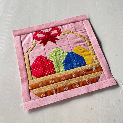 Korb mit Schleife  – PDF Quilt Block Anleitung