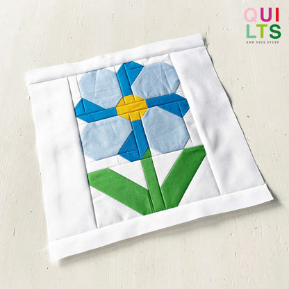 Blaue Blume – PDF Quilt Block Anleitung