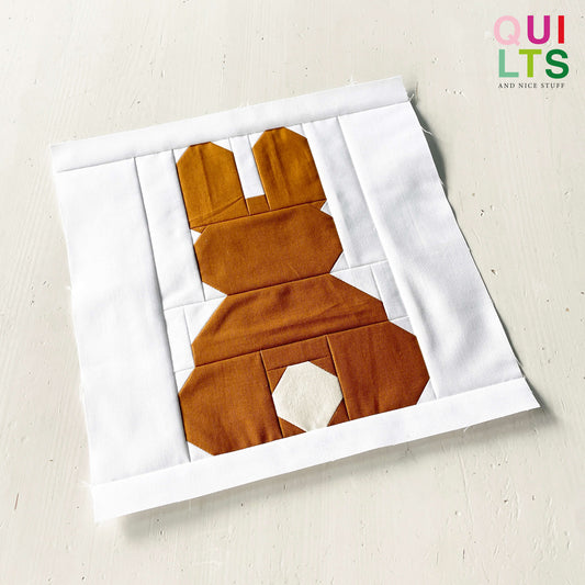 Hase von hinten – PDF Quilt Block Anleitung