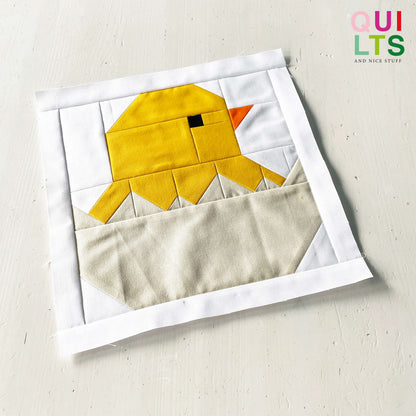 Küken in Eierschale – PDF Quilt Block Anleitung